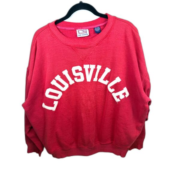 Cradle Sports Other - Vintage Louisville Crewneck Sweatshirt Mens L Red Cradle Sportswear Faded